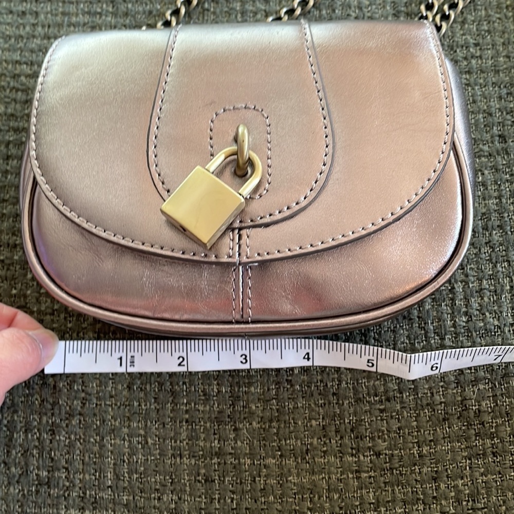 Banana Republic leather metallic cross body purse - Picture 10 of 11